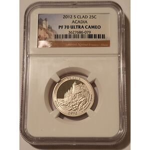 2012 S Clad Acadia NP Quarter Proof PF70 UC NGC